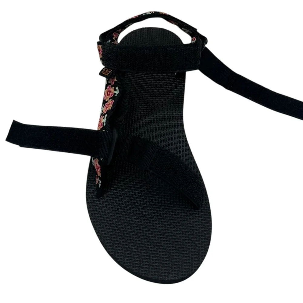 Teva Midform Universal Womens Sport Platform Sandals Size 7‎ Black Floral Multi